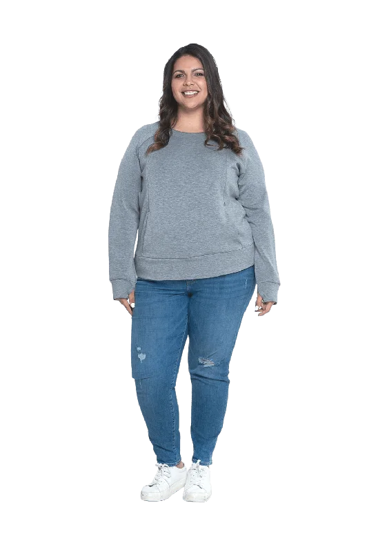Exclusive Online Offer CASSIE BREASTFEEDING JUMPER GREY - FINAL SALE