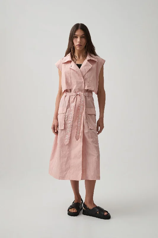 Hurry In Longline Belted Vest 703