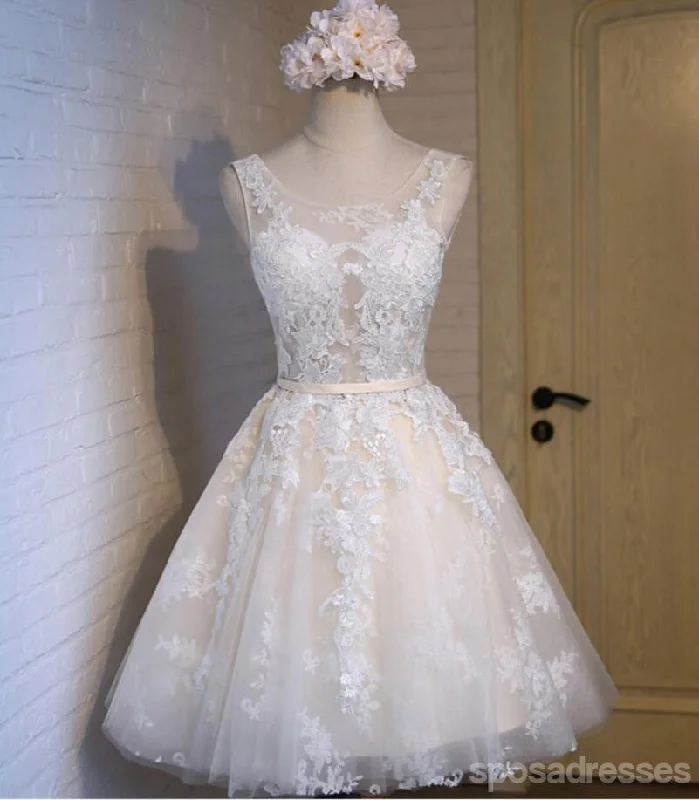 Deal Alert Scoop Neckline Short Ivory Lace Cute Homecoming Prom Dresses, Affordable Short Party Prom Dresses, Perfect Homecoming Dresses, CM301 Deal Alert Scoop Neckline Short Ivory Lace Cute Homecoming Prom Dresses, Affordable Short Party Prom Dresses, Perfect Homecoming Dresses, CM301