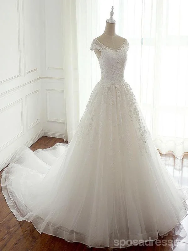 Early Access Cap Sleeve Scoop Neckline Lace A line Wedding Bridal Dresses, Cheap Custom Made Wedding Bridal Dresses, WD274 Early Access Cap Sleeve Scoop Neckline Lace A line Wedding Bridal Dresses, Cheap Custom Made Wedding Bridal Dresses, WD274