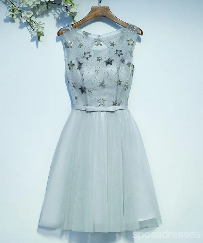 Deal Dash Gray Sequin Open Back Homecoming Prom Dresses, Affordable Corset Back Short Party Prom Dresses, Perfect Homecoming Dresses, CM242 Deal Dash Gray Sequin Open Back Homecoming Prom Dresses, Affordable Corset Back Short Party Prom Dresses, Perfect Homecoming Dresses, CM242