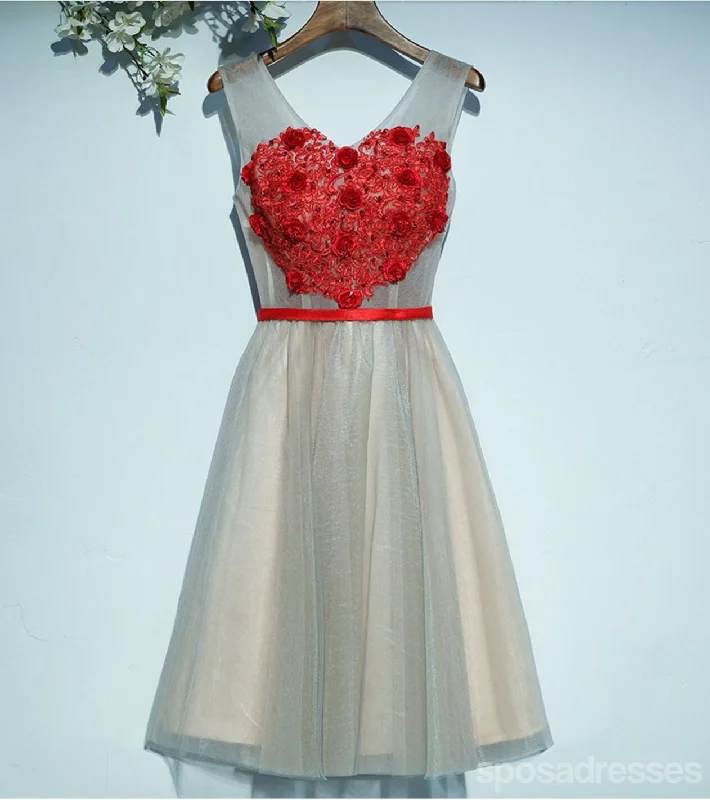 Bonus Savings Two Straps V Neckline Red Lace Tulle Homecoming Prom Dresses, Affordable Corset Back Short Party Prom Dresses, Perfect Homecoming Dresses, CM243 Bonus Savings Two Straps V Neckline Red Lace Tulle Homecoming Prom Dresses, Affordable Corset Back Short Party Prom Dresses, Perfect Homecoming Dresses, CM243