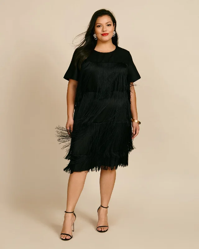 Special Savings Fringe Dress | Black
