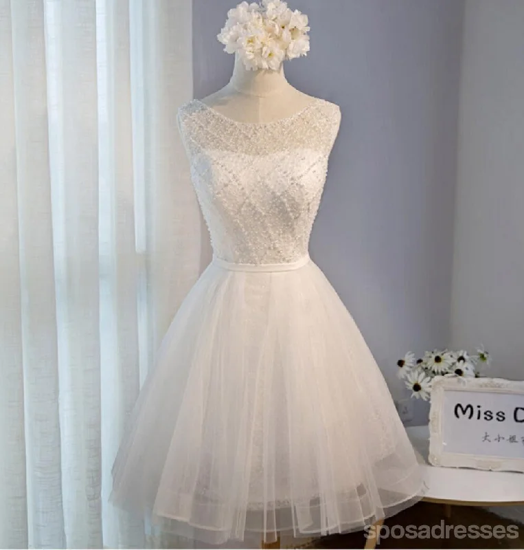 Great Deals Scoop Neckline Ivory Lace Beaded Homecoming Prom Dresses, Affordable Short Party Prom Dresses, Perfect Homecoming Dresses, CM295 Great Deals Scoop Neckline Ivory Lace Beaded Homecoming Prom Dresses, Affordable Short Party Prom Dresses, Perfect Homecoming Dresses, CM295