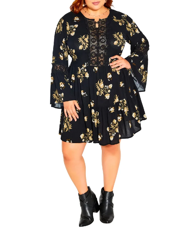 Deal Mania Vivian Free Soul Dress | Black / Gold