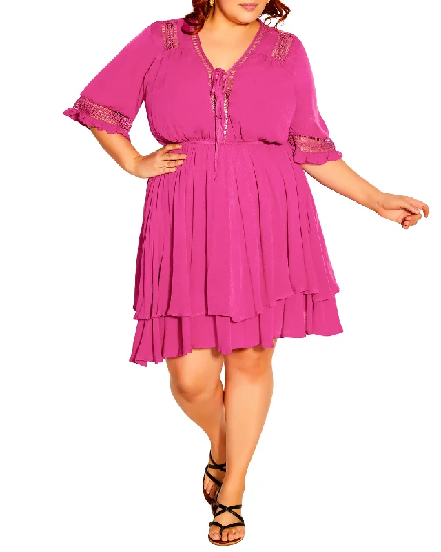 Discount Days Jade Bring The Heat Dress | Deep Fuchsia