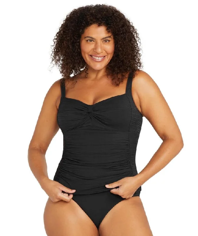 Deal Mania Artesands Aria Botticelli C-DD Cup Tankini Top - Black