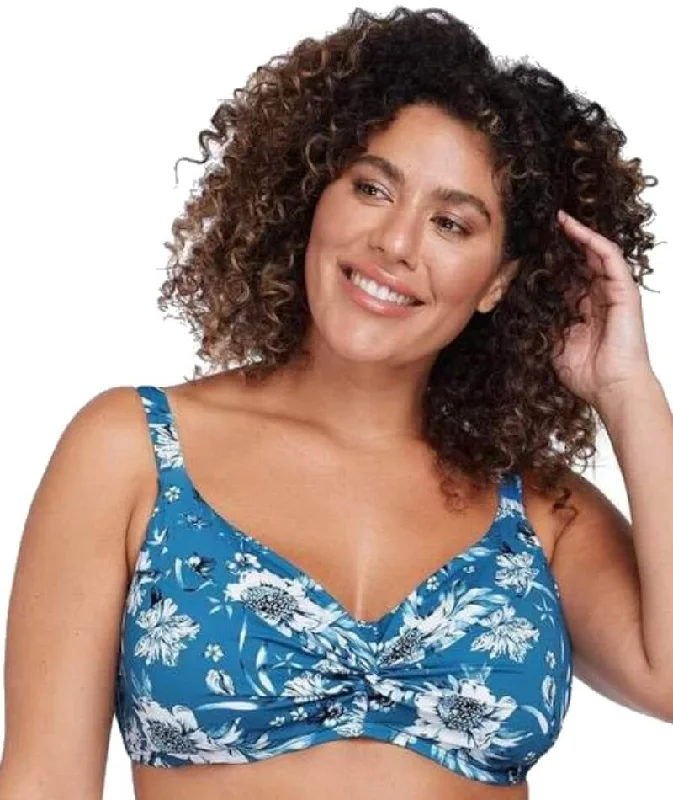 Blowout Sale Artesands Fleur Du Champ Monet Soft Cup Underwire D-DD Cup Bikini Top - Cerulean
