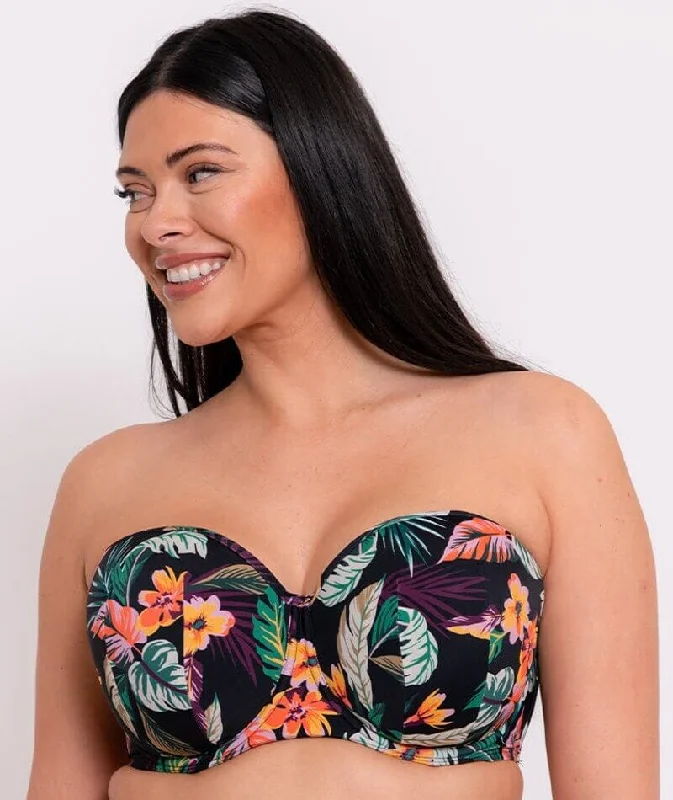Deal Frenzy Curvy Kate Cuba Libre Bandeau Bikini Top - Print Mix