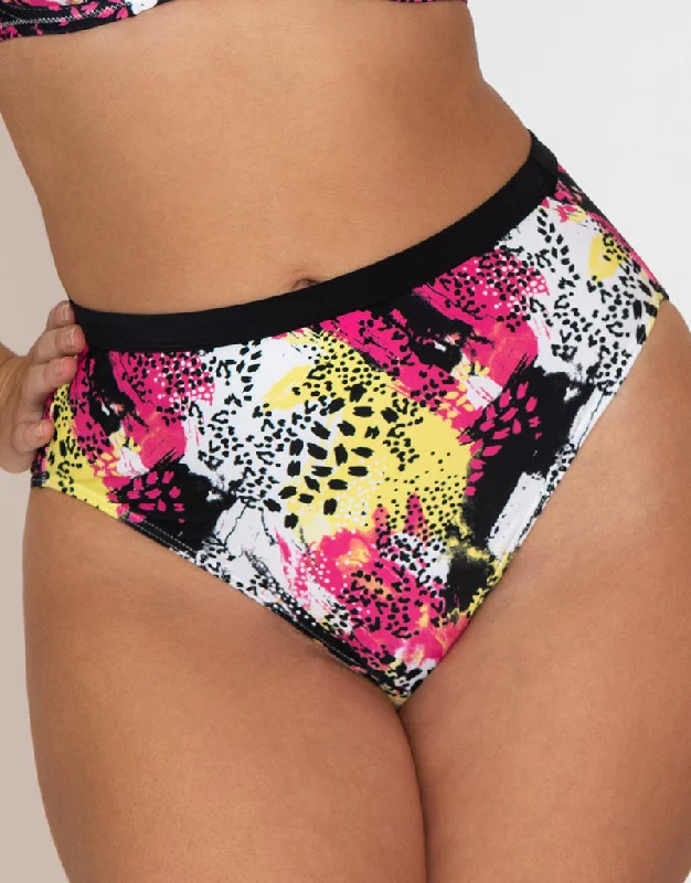 Final Clearance Curvy Kate Sea Leopard High Waist Bikini Brief Print Mix