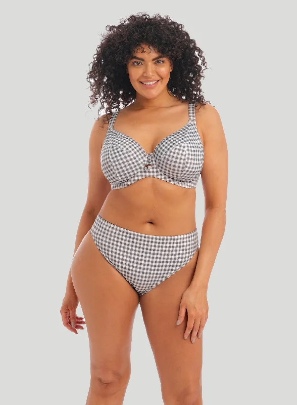 Blowout Deals Elomi Swim: Checkmate Mid Rise Bikini Brief Greymarle
