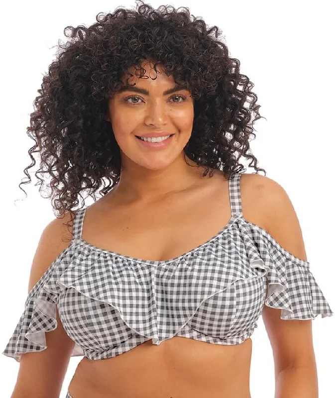 Amazing Deals Elomi Swim Checkmate Underwired Bikini Top - Grey Marl
