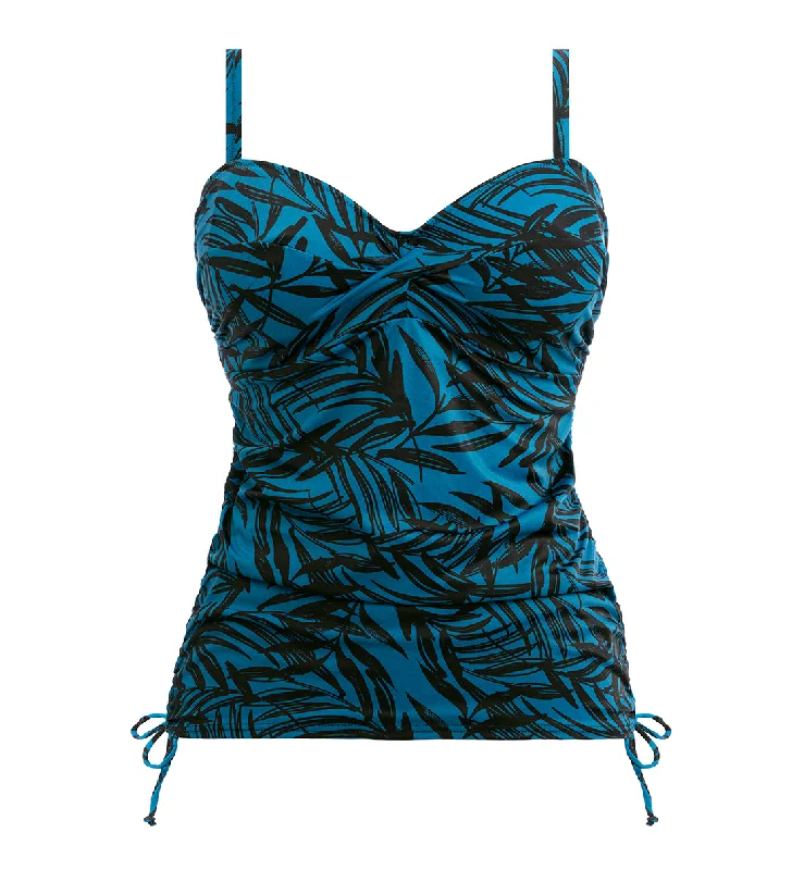 While Supplies Last Fantasie Palmetto Bay Twist Front Underwire Adjustable Side Tankini (502054) - Zen Blue