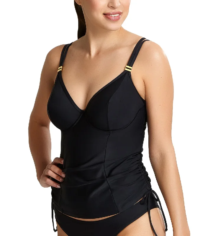 Steals and Deals Panache Anya Riva Adjustable Side Underwire Tankini (SW1301) - Black