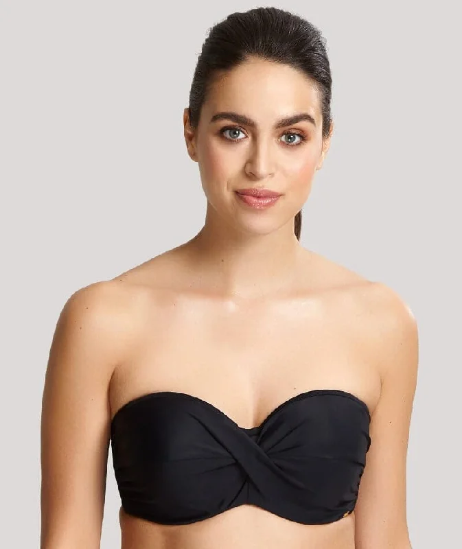 Special Buy Panache Swimwear Anya Riva Twist Bandeau Underwired Bikini - Black