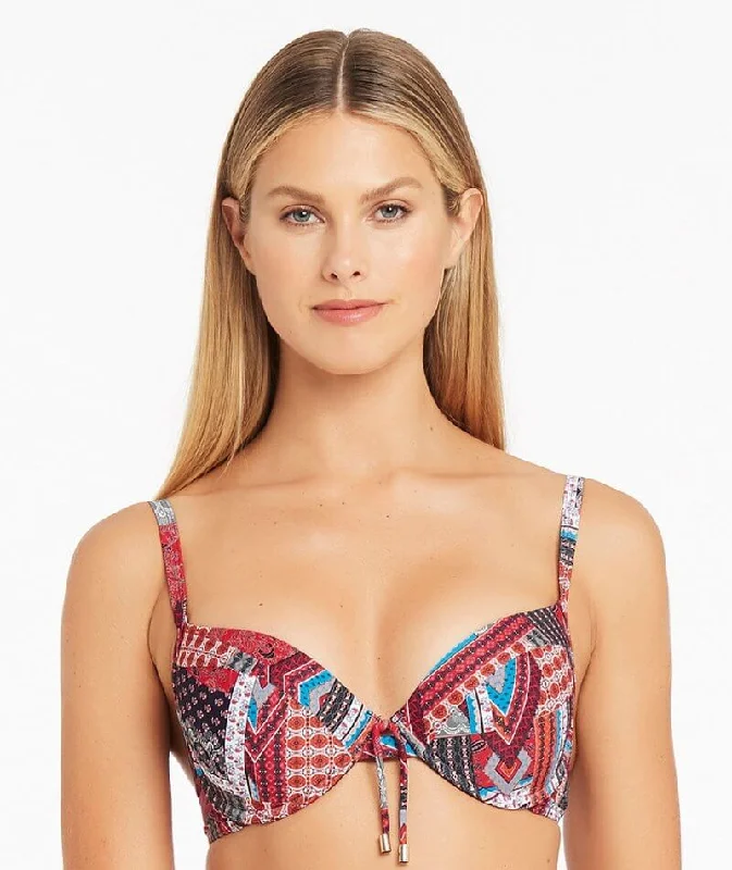 Act Fast Sea Level Arielle B-C Cup Booster Bikini Top - Night Sky