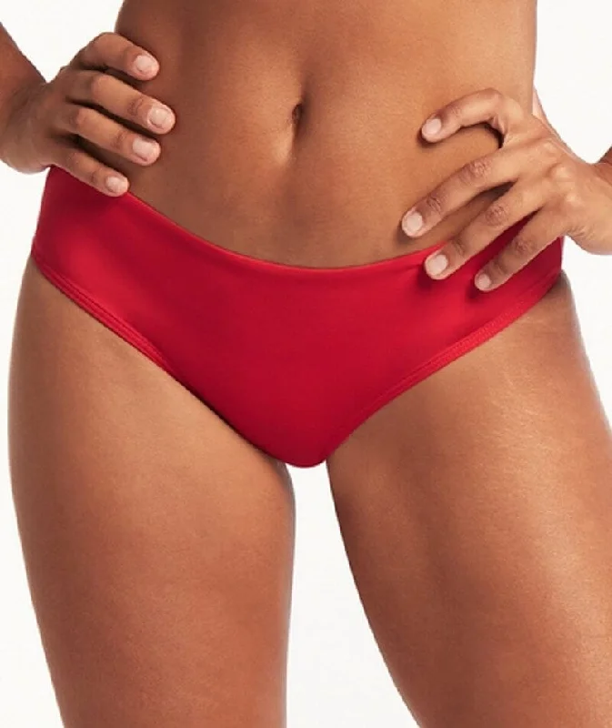 Instant Discount Sea Level Eco Essentials Hipster Bikini Brief - Red