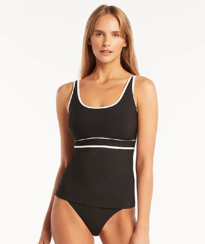 Sneak Peek Sale Sea Level Elite DD-E Cup Singlet Top - Black