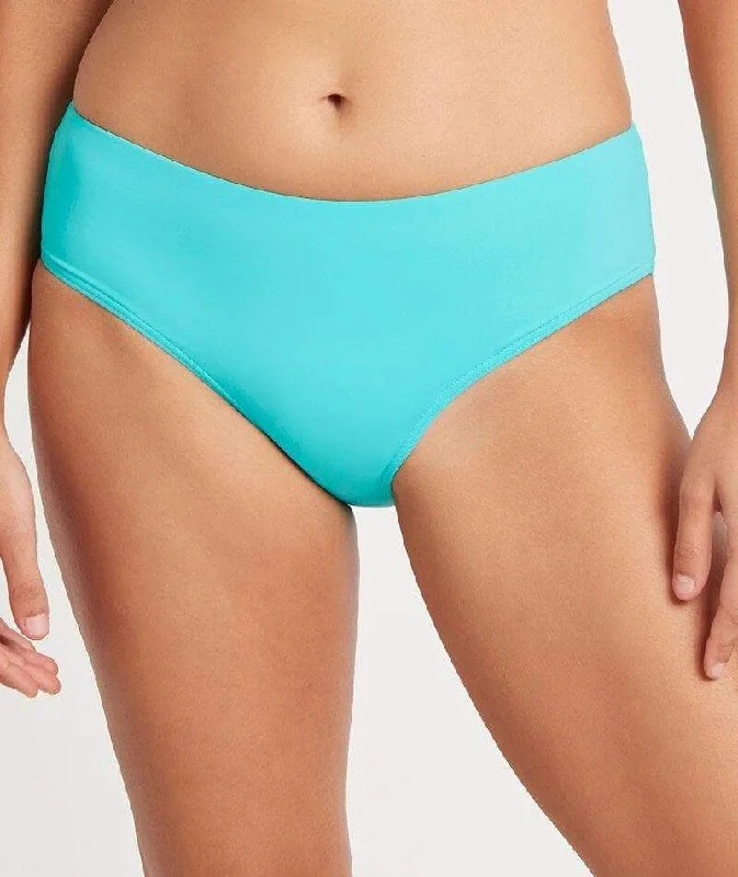 Sneak Peek Sale Sea Level Essentials Mid Bikini Brief - Aqua