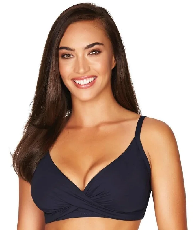 Price Break Sea Level Essentials Twist Front DD-E Cup Bikini Top - Night Sky Navy