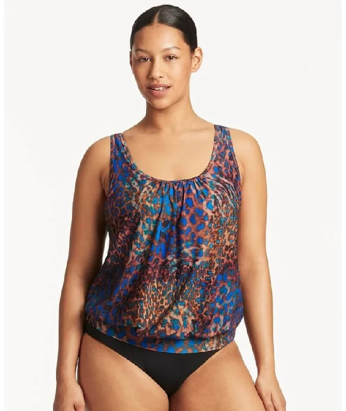 Bargain Prices Sea Level Hunter Blouson Tank Singlet Top - Blue