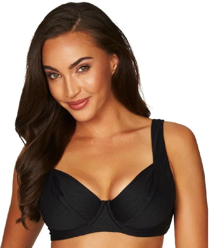 Online Exclusive Sea Level Majorca DD-E Cup Underwire Bikini Top - Black
