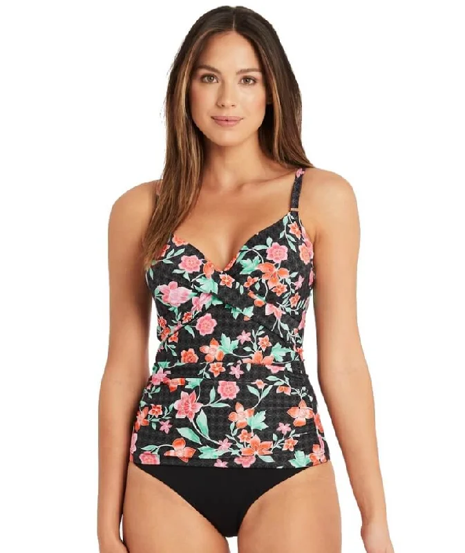 Deal Zone Sea Level Mauritius Cross Front DD-E Cup Singlet Top - Black