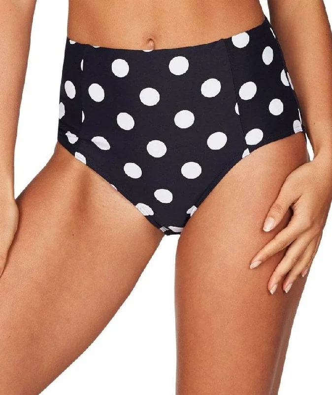 Exclusive Preview Sea Level Polka Dot High Waist Bikini Brief - Night Sky